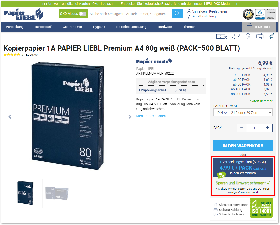Verpackungseinheiten